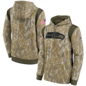 Seattle Seahawks Nike Salute To Service - Therma Performance Pullover Hoodie